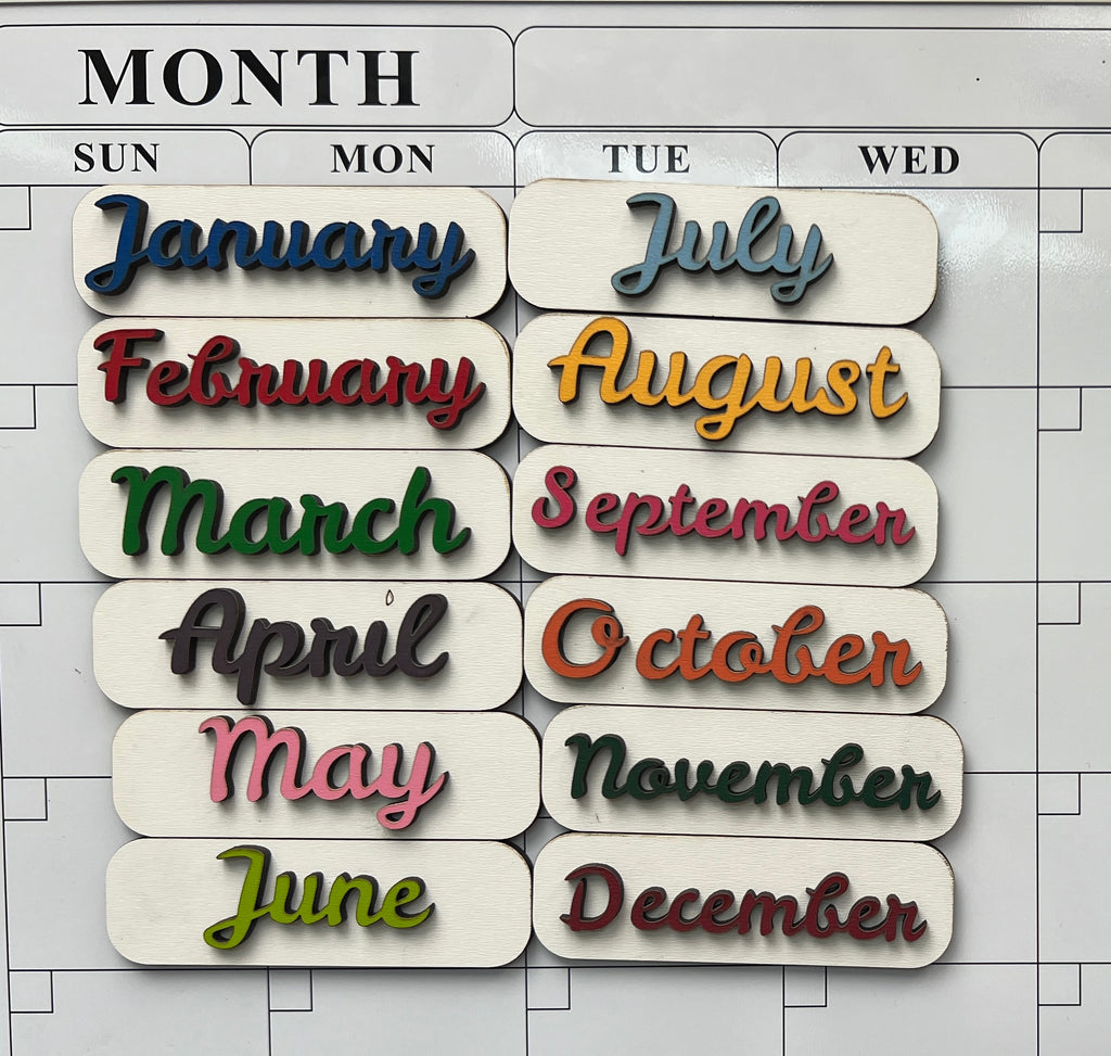 Month by Month 12 Piece Magnet Set